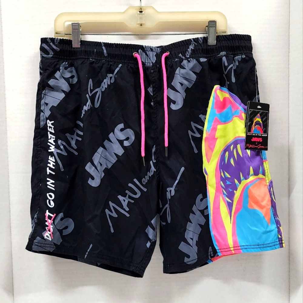 Maui And Sons Jaws X Pool Shorts Size XL